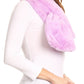 Sakkas Malen Long Rectangle Faux Fur Warm Soft Furry Wrap Around Loophole Scarf