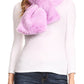 Sakkas Malen Long Rectangle Faux Fur Warm Soft Furry Wrap Around Loophole Scarf