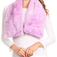 Sakkas Malen Long Rectangle Faux Fur Warm Soft Furry Wrap Around Loophole Scarf