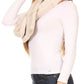 Sakkas Malen Long Rectangle Faux Fur Warm Soft Furry Wrap Around Loophole Scarf