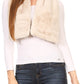 Sakkas Malen Long Rectangle Faux Fur Warm Soft Furry Wrap Around Loophole Scarf