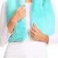 Sakkas Malen Long Rectangle Faux Fur Warm Soft Furry Wrap Around Loophole Scarf