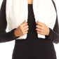 Sakkas Malen Long Rectangle Faux Fur Warm Soft Furry Wrap Around Loophole Scarf