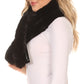 Sakkas Kiy Loophole Faux Fur Long Soft Warm Comfortable Textured Bow Scarf