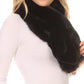 Sakkas Kiy Loophole Faux Fur Long Soft Warm Comfortable Textured Bow Scarf