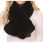 Sakkas Kiy Loophole Faux Fur Long Soft Warm Comfortable Textured Bow Scarf