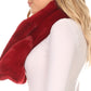 Sakkas Kiy Loophole Faux Fur Long Soft Warm Comfortable Textured Bow Scarf