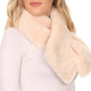 Sakkas Kiy Loophole Faux Fur Long Soft Warm Comfortable Textured Bow Scarf