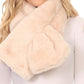 Sakkas Kiy Loophole Faux Fur Long Soft Warm Comfortable Textured Bow Scarf