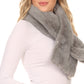 Sakkas Kiy Loophole Faux Fur Long Soft Warm Comfortable Textured Bow Scarf