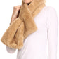 Sakkas Kiy Loophole Faux Fur Long Soft Warm Comfortable Textured Bow Scarf
