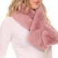 Sakkas Kiy Loophole Faux Fur Long Soft Warm Comfortable Textured Bow Scarf