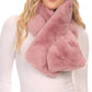 Sakkas Kiy Loophole Faux Fur Long Soft Warm Comfortable Textured Bow Scarf