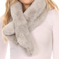 Sakkas Kiy Loophole Faux Fur Long Soft Warm Comfortable Textured Bow Scarf
