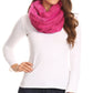 Sakkas Olliey Long Wide Classic Cable Knit Fur Lined Infinity Scarf And Hat Set