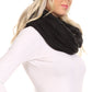 Sakkas Olliey Long Wide Classic Cable Knit Fur Lined Infinity Scarf And Hat Set
