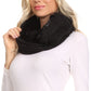 Sakkas Olliey Long Wide Classic Cable Knit Fur Lined Infinity Scarf And Hat Set