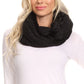 Sakkas Olliey Long Wide Classic Cable Knit Fur Lined Infinity Scarf And Hat Set