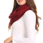 Sakkas Olliey Long Wide Classic Cable Knit Fur Lined Infinity Scarf And Hat Set