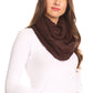 Sakkas Olliey Long Wide Classic Cable Knit Fur Lined Infinity Scarf And Hat Set