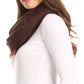 Sakkas Olliey Long Wide Classic Cable Knit Fur Lined Infinity Scarf And Hat Set