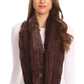 Sakkas Olliey Long Wide Classic Cable Knit Fur Lined Infinity Scarf And Hat Set
