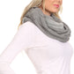 Sakkas Olliey Long Wide Classic Cable Knit Fur Lined Infinity Scarf And Hat Set