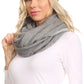 Sakkas Olliey Long Wide Classic Cable Knit Fur Lined Infinity Scarf And Hat Set