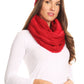 Sakkas Olliey Long Wide Classic Cable Knit Fur Lined Infinity Scarf And Hat Set