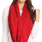 Sakkas Olliey Long Wide Classic Cable Knit Fur Lined Infinity Scarf And Hat Set