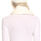Sakkas Olliey Long Wide Classic Cable Knit Fur Lined Infinity Scarf And Hat Set