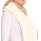 Sakkas Olliey Long Wide Classic Cable Knit Fur Lined Infinity Scarf And Hat Set