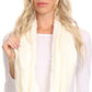 Sakkas Olliey Long Wide Classic Cable Knit Fur Lined Infinity Scarf And Hat Set