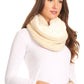 Sakkas Balencia Cool Girl Long Wide Soft Fur Lined Infinity Scarf Beanie Hat Set