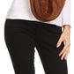 Sakkas Balencia Cool Girl Long Wide Soft Fur Lined Infinity Scarf Beanie Hat Set