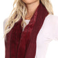 Sakkas Balencia Cool Girl Long Wide Soft Fur Lined Infinity Scarf Beanie Hat Set