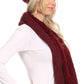 Sakkas Balencia Cool Girl Long Wide Soft Fur Lined Infinity Scarf Beanie Hat Set