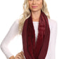 Sakkas Balencia Cool Girl Long Wide Soft Fur Lined Infinity Scarf Beanie Hat Set