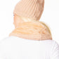 Sakkas Balencia Cool Girl Long Wide Soft Fur Lined Infinity Scarf Beanie Hat Set