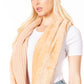 Sakkas Balencia Cool Girl Long Wide Soft Fur Lined Infinity Scarf Beanie Hat Set