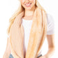 Sakkas Balencia Cool Girl Long Wide Soft Fur Lined Infinity Scarf Beanie Hat Set