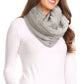 Sakkas Balencia Cool Girl Long Wide Soft Fur Lined Infinity Scarf Beanie Hat Set