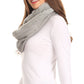 Sakkas Balencia Cool Girl Long Wide Soft Fur Lined Infinity Scarf Beanie Hat Set
