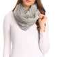 Sakkas Balencia Cool Girl Long Wide Soft Fur Lined Infinity Scarf Beanie Hat Set