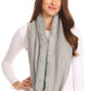 Sakkas Balencia Cool Girl Long Wide Soft Fur Lined Infinity Scarf Beanie Hat Set