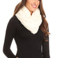 Sakkas Balencia Cool Girl Long Wide Soft Fur Lined Infinity Scarf Beanie Hat Set