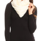 Sakkas Balencia Cool Girl Long Wide Soft Fur Lined Infinity Scarf Beanie Hat Set