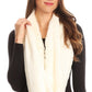 Sakkas Balencia Cool Girl Long Wide Soft Fur Lined Infinity Scarf Beanie Hat Set