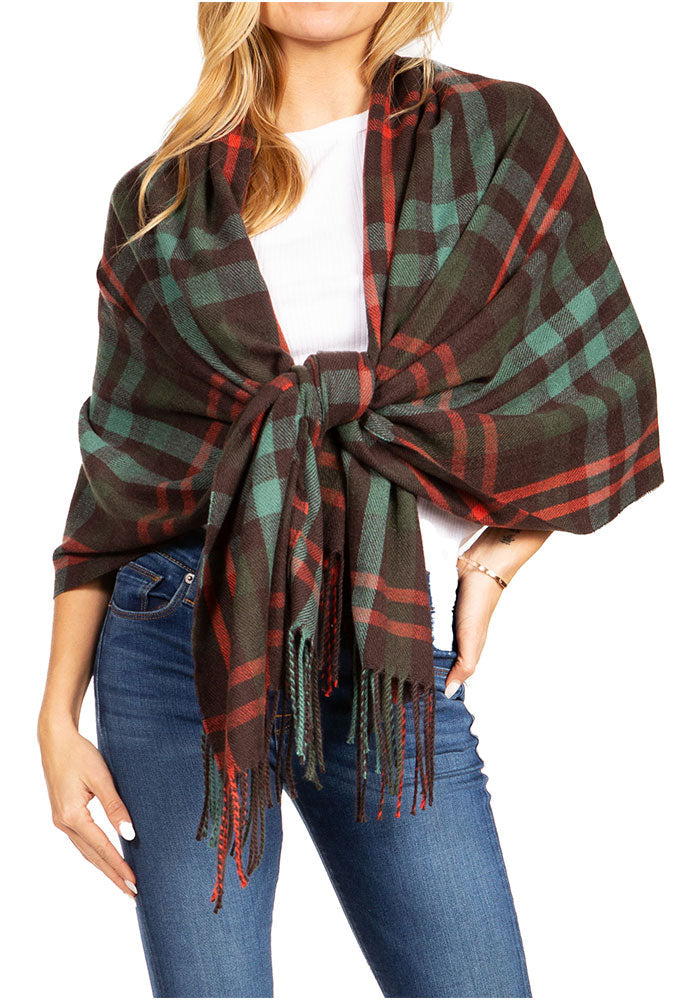 Sakkas Iris Warm Super Soft Cashmere Feel Pashmina Shawl Wrap Scarf for Women - Weddings, Festivals, Travel & Daily Wear
