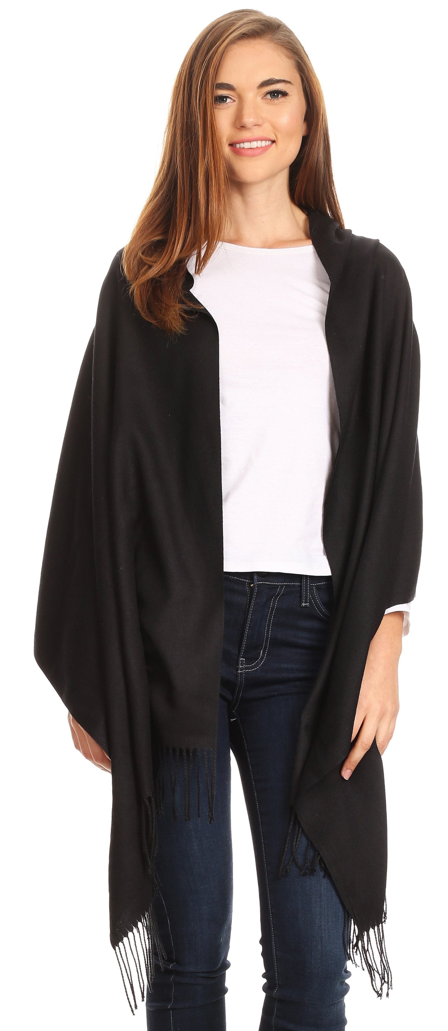 Sakkas Iris Warm Super Soft Cashmere Feel Pashmina Shawl Wrap Scarf for Women - Weddings, Festivals, Travel & Daily Wear